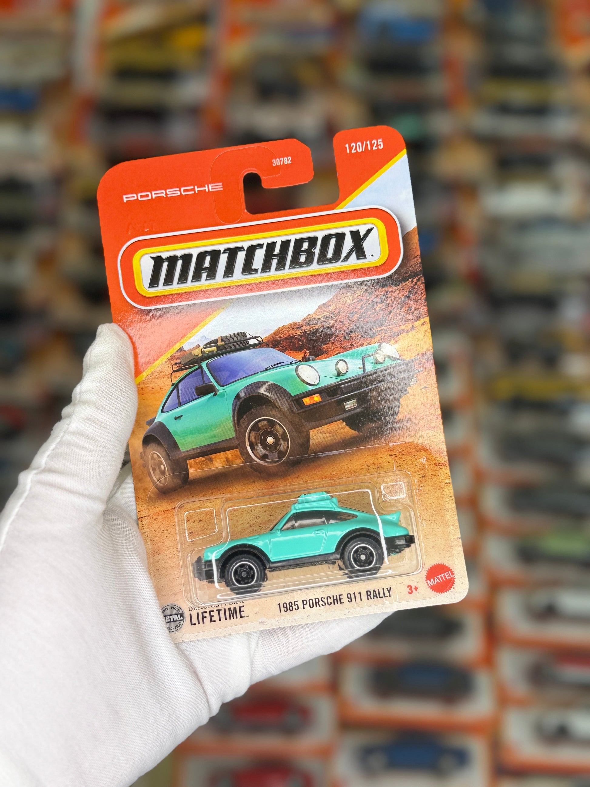 1985 Porsche 911 Rally (Matchbox 120-125) Front View