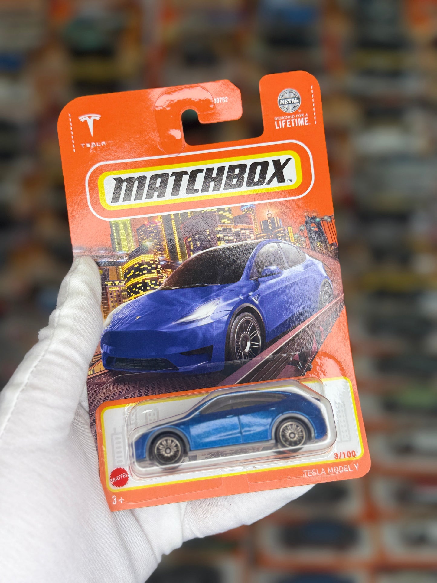 Tesla Model Y (Matchbox 3-100) Front View