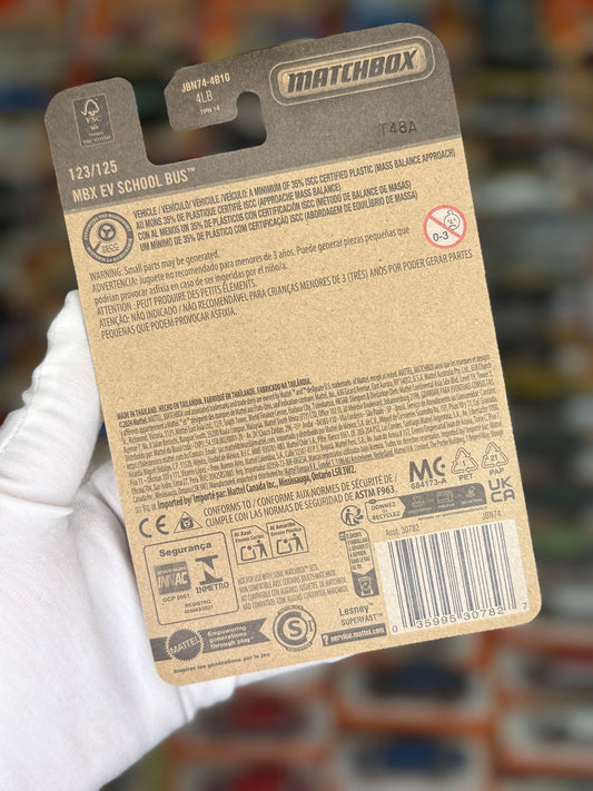 Matchbox EV School Bus (Matchbox 123-125) Front View